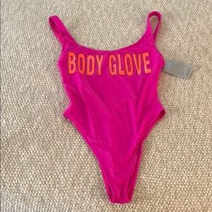 Hot pink Body Glove one piece size small